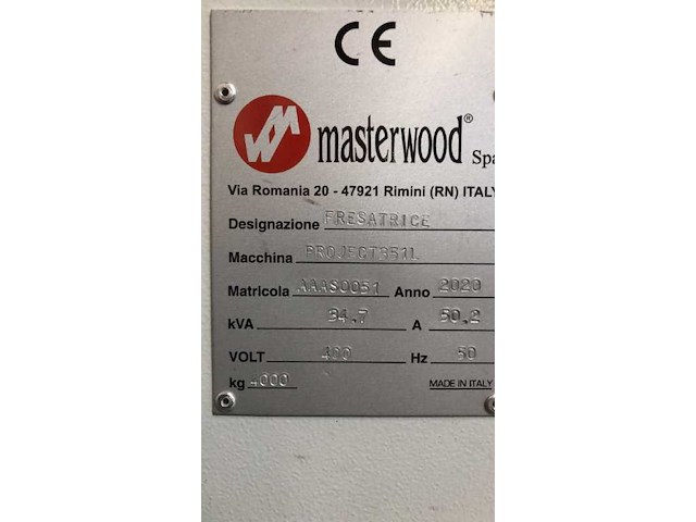 2020 masterwood project 351 l cnc bewerkingscentrum - afbeelding 3 van  4