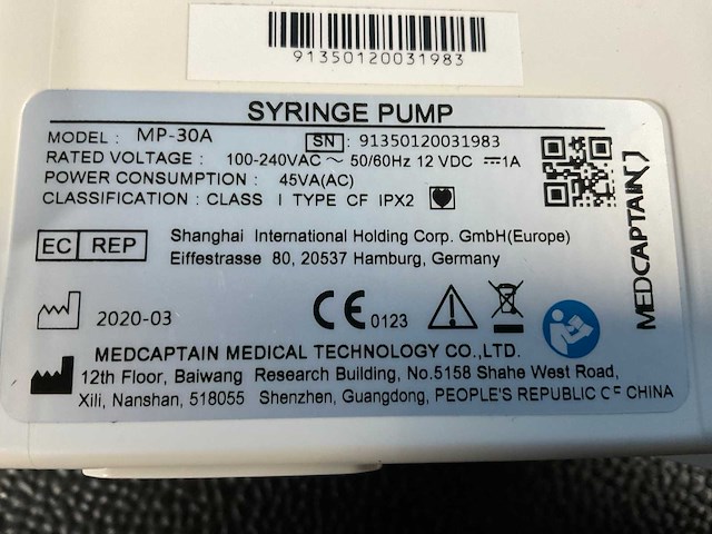 2020 medcaptian mp-30 syringe pump (2x) - afbeelding 9 van  9
