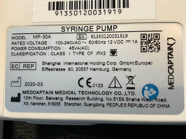 2020 medcaptian mp-30 syringe pump (3x) - afbeelding 2 van  11
