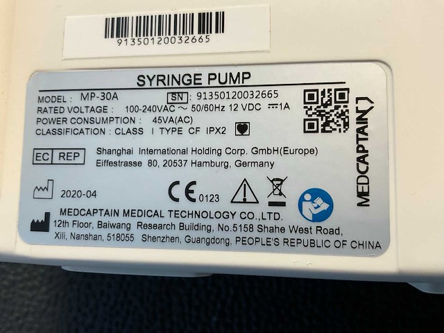 2020 medcaptian mp-30 syringe pump (4x) - afbeelding 2 van  13