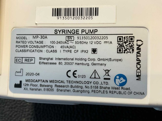 2020 medcaptian mp-30 syringe pump (4x) - afbeelding 5 van  13