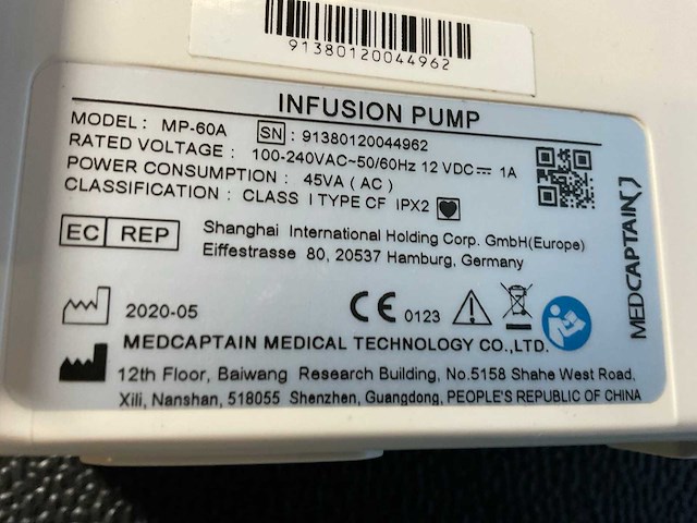 2020 medcaptian mp-60 syringe pump (2x) - afbeelding 8 van  9