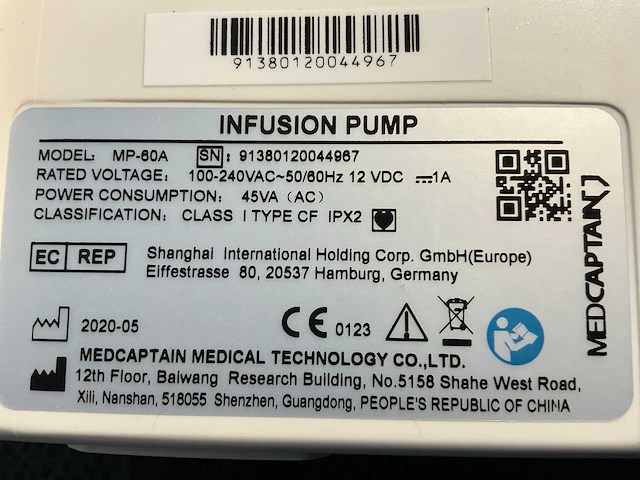 2020 medcaptian mp-60 syringe pump (3x) - afbeelding 7 van  15