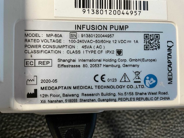 2020 medcaptian mp-60 syringe pump (4x) - afbeelding 7 van  18