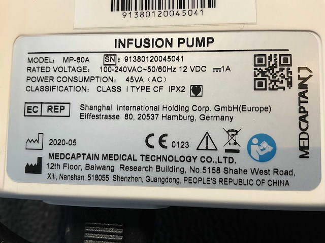 2020 medcaptian mp-60 syringe pump (4x) - afbeelding 8 van  18