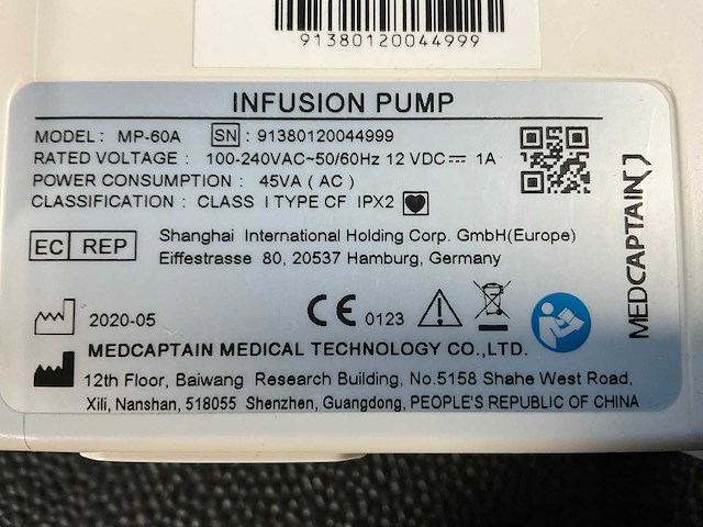 2020 medcaptian mp-60 syringe pump - afbeelding 7 van  15
