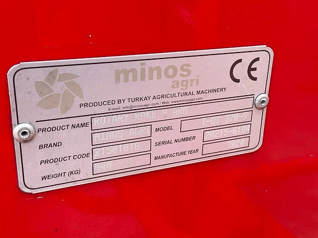 2020 minos agri t-ot-370-9 rondharkmachine - afbeelding 3 van  5