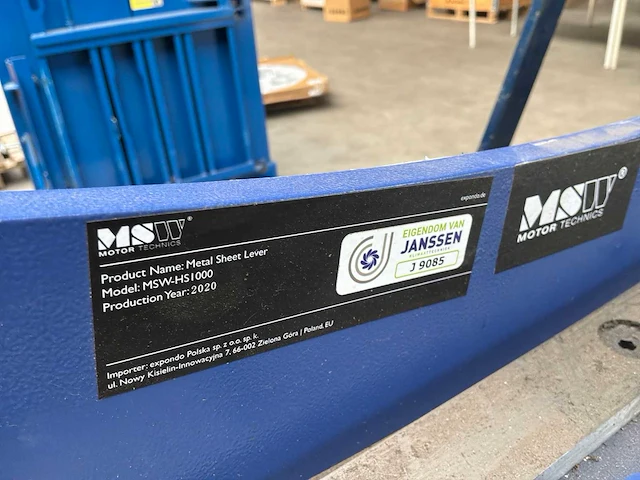 2020 msw hs-1000 plaatschaar - afbeelding 6 van  9