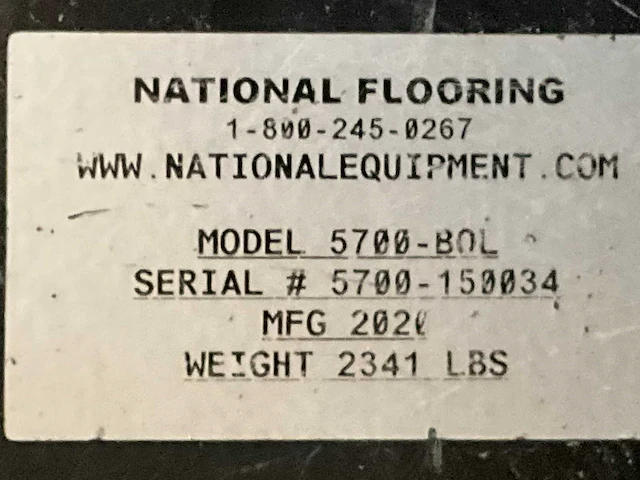 2020 national flooring equipment 5700 bol opzit accu tapijt / vloerstripper - afbeelding 15 van  19