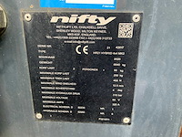 2020 nifty hr21-hybrid 4x4 mk2 zelfrijdende kniktelescoophoogwerker - afbeelding 15 van  25