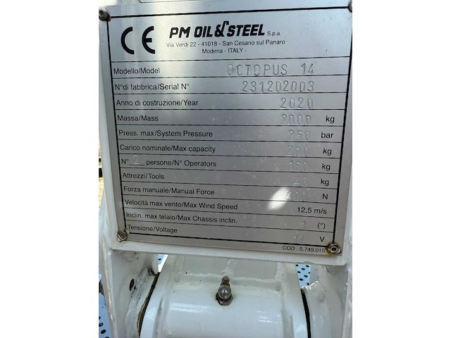 2020 oil&steel octopus 14e spin hoogwerker - afbeelding 26 van  30