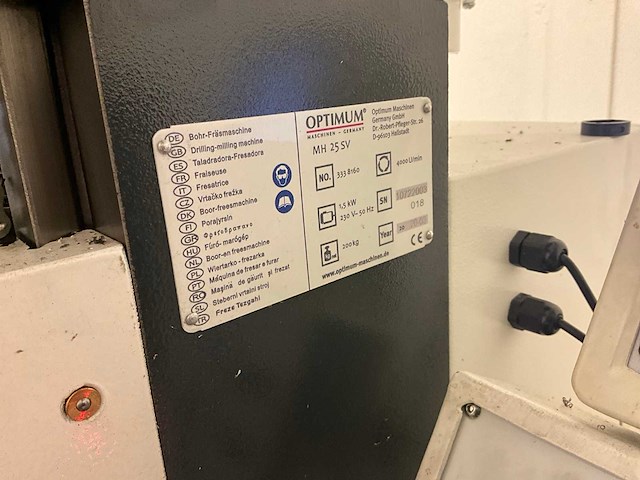 2020 optimum optimill mh 25 sv frees-boormachine - afbeelding 20 van  20