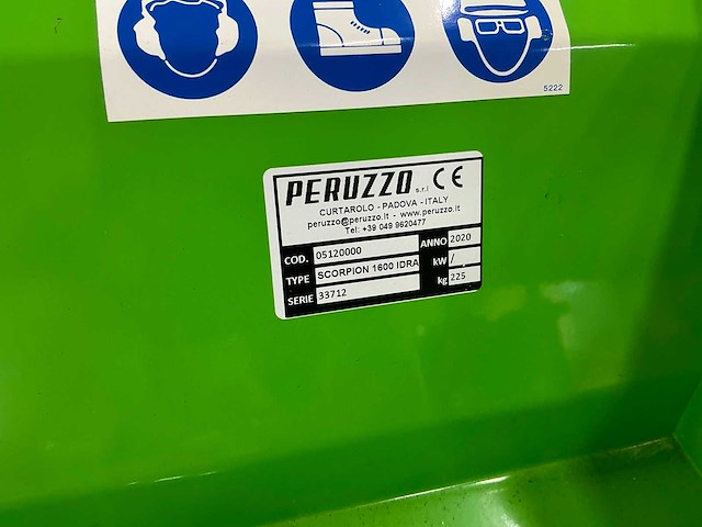 2020 peruzzo scorpion 1600 klepelmaaier ongebruikt - afbeelding 4 van  13