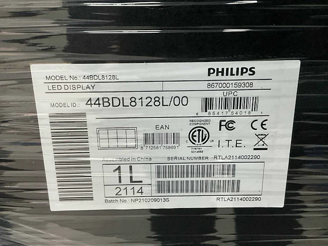 2020 philips 44bdl8128l/00 led display (16x) - afbeelding 6 van  14