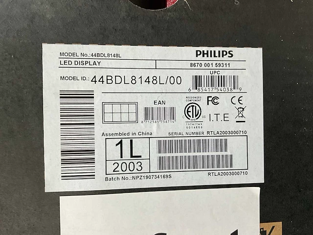 2020 philips 44bdl8148l/00 led display (31x) - afbeelding 4 van  12