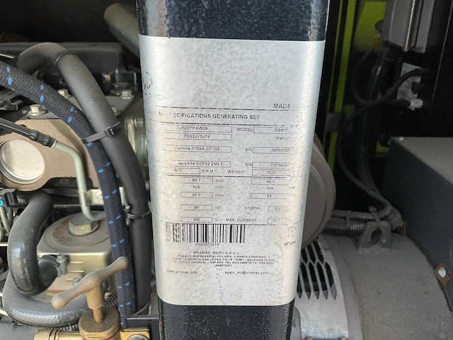 2020 pramac gsw65 noodstroomaggregaat, 65kva - afbeelding 3 van  11