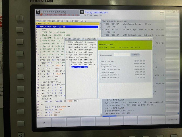 2020 quaser ux630p cnc universal machinecentrum - afbeelding 16 van  17