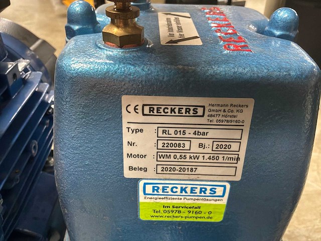 2020 reckers rl 015-4 bar zuigerpomp - afbeelding 8 van  9