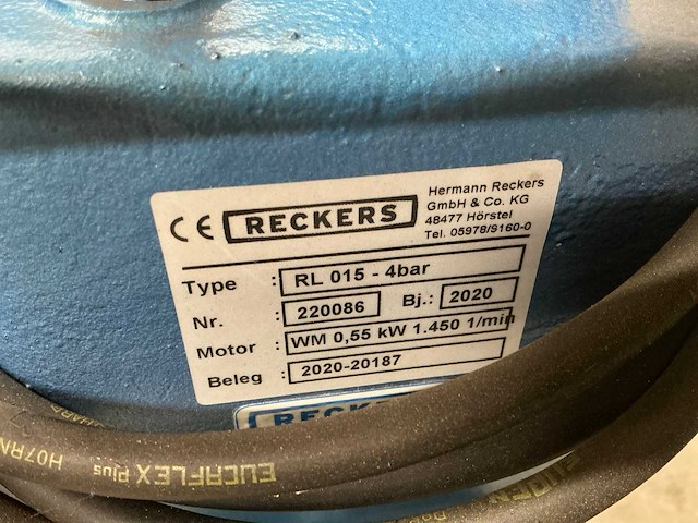 2020 reckers rl-015 elektrisch aangedreven zuigerpomp - afbeelding 8 van  9
