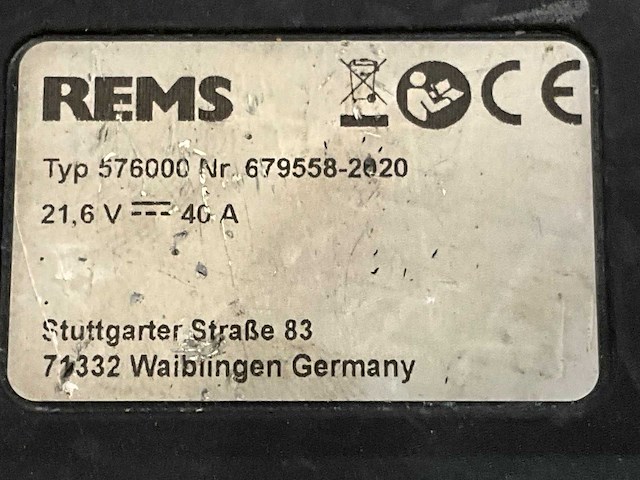 2020 rems akku press 22v accu perstang - afbeelding 6 van  6