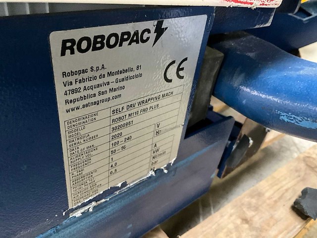 2020 robopac robot m110 frd plus mobiele robot-wrapper - afbeelding 3 van  11