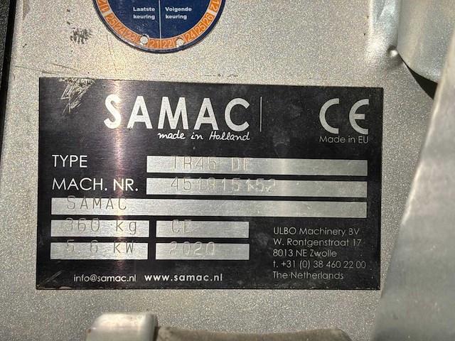 2020 samac tr45-de trilplaat - afbeelding 7 van  7