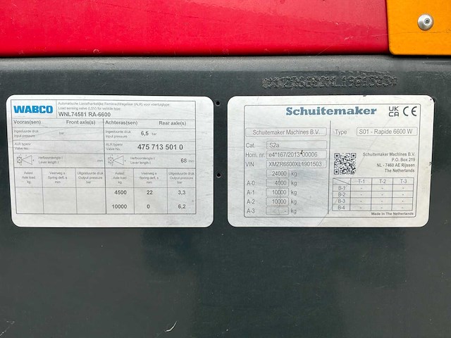 2020 schuitemaker rapide 6600 w opraapwagen - afbeelding 7 van  30