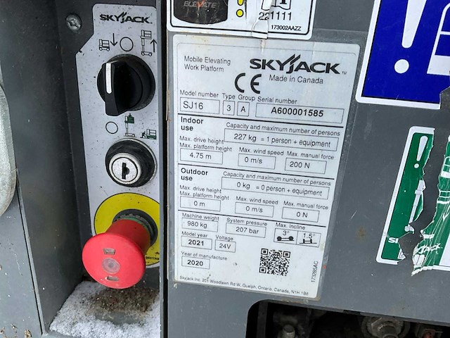 2020 skyjack sj16 personenlift - afbeelding 4 van  13