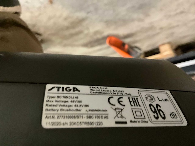 2020 stiga sps 700 ae & sbc 700 d ae 36 volt tuingereedschap - afbeelding 7 van  15