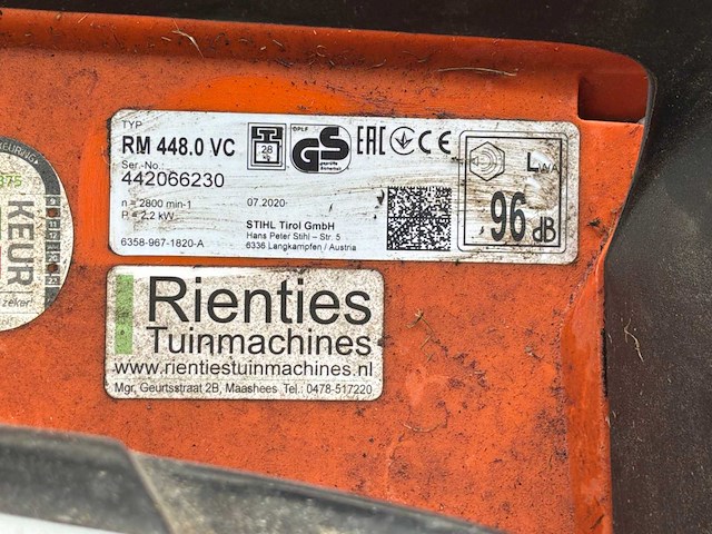 2020 stijl rm 448 vc grasmaaier - afbeelding 2 van  11