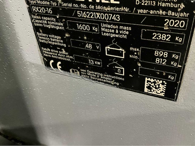 2020 still rx 20-16 1600 kg accu’s 2023 vorkheftruck - afbeelding 7 van  15