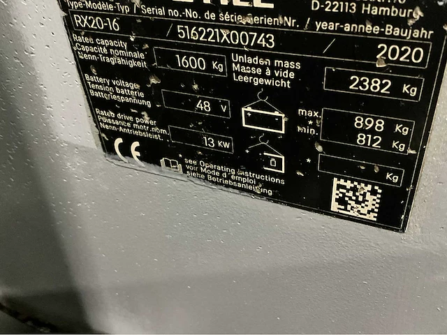 2020 still rx 20-16 1600 kg accu’s 2023 vorkheftruck - afbeelding 7 van  15