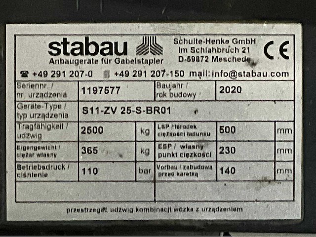 2020 still rx60-25 2500kg lepelversteller vorkheftruck - afbeelding 5 van  15