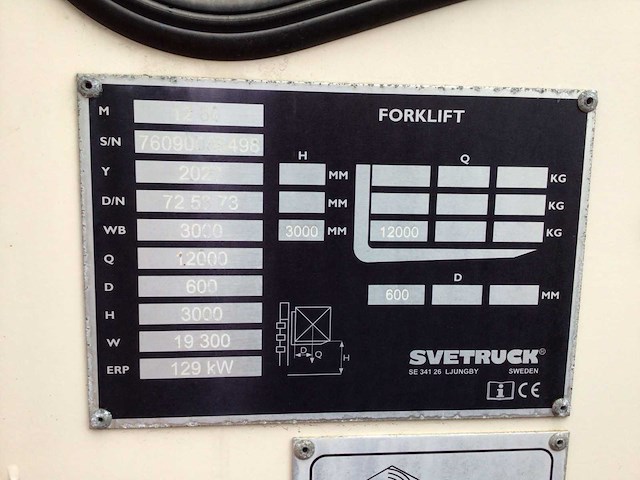 2020 sve truck 1260 vorkheftruck - afbeelding 9 van  17