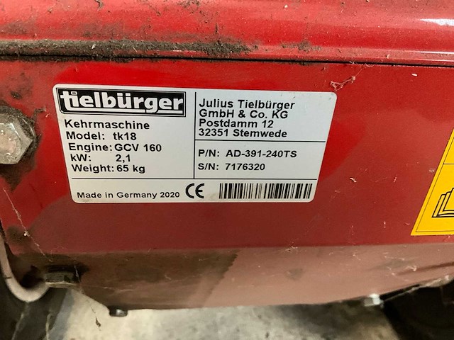 2020 tielbürger tk18 zelfrijdende veegmachine - afbeelding 11 van  11