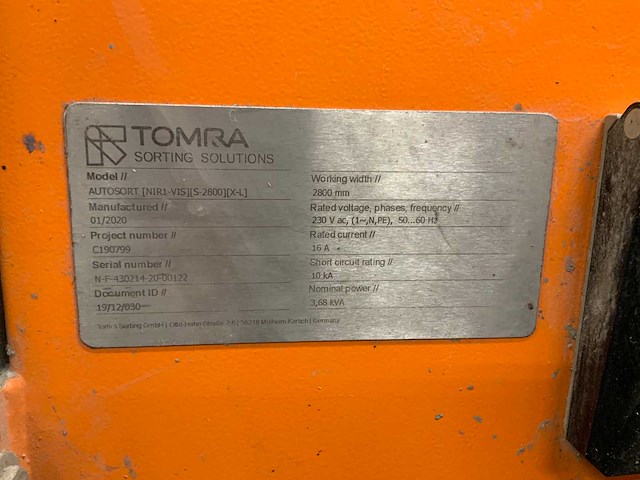 2020 tomra autosort s-2800 recyclinginstallatie - afbeelding 19 van  32