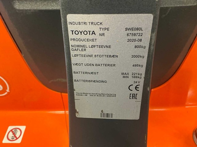 2020 toyota duostapelaar bt staxio stapelaar - afbeelding 3 van  11