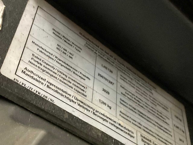 2020 toyota lhe130 elektrische palletwagen - afbeelding 3 van  4