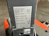 2020 toyota lwe130 elektrische palletwagen - afbeelding 7 van  9