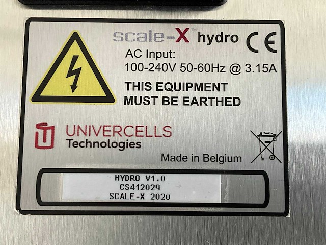 2020 univercells technologies scale-x hydro bioreactorsysteem - afbeelding 2 van  12