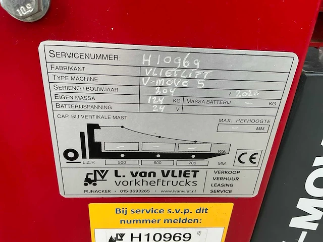 2020 vlietlift v-move s elektrotrekker - afbeelding 4 van  12