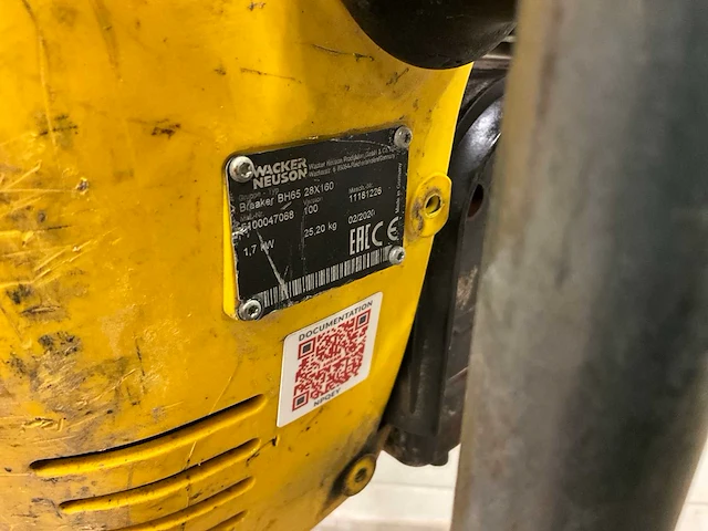 2020 wacker neuson breaker bh65 benzine breekhamer - afbeelding 3 van  5