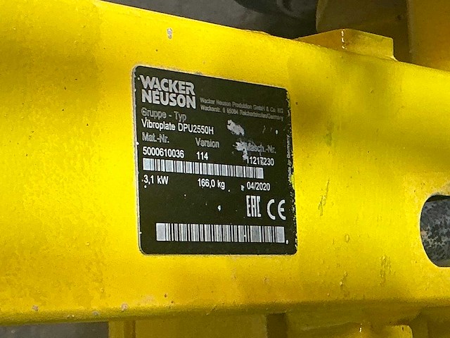 2020 wacker neuson dpu 2550 trilplaat - afbeelding 9 van  9