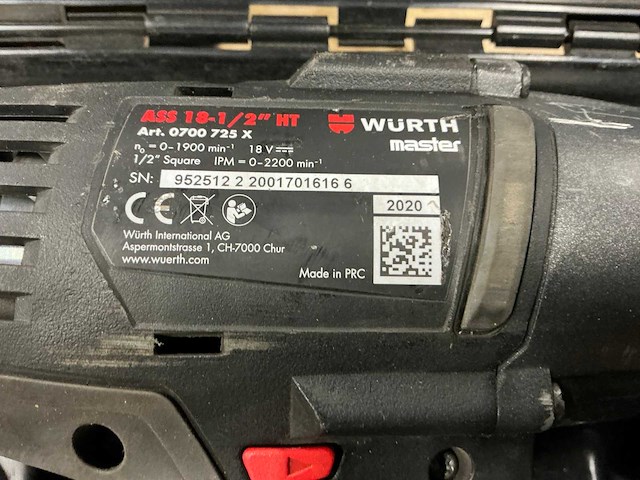 2020 würth ass 18-1/2” ht slagmoersleutel - afbeelding 3 van  4