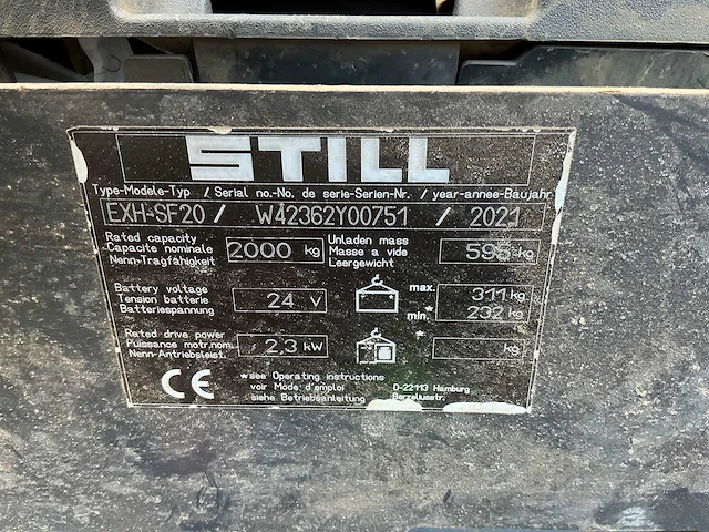 2021 - still - exh-sf20 - electric pallet trucks - afbeelding 4 van  8