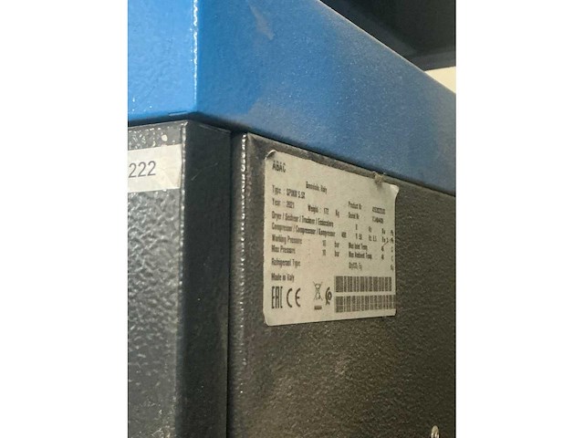 2021 abac spinn 5.5x schroefcompressor - afbeelding 7 van  8