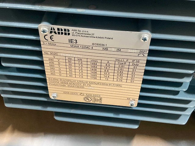 2021 abb m3aa 132 mc4 elektromotor - afbeelding 6 van  6