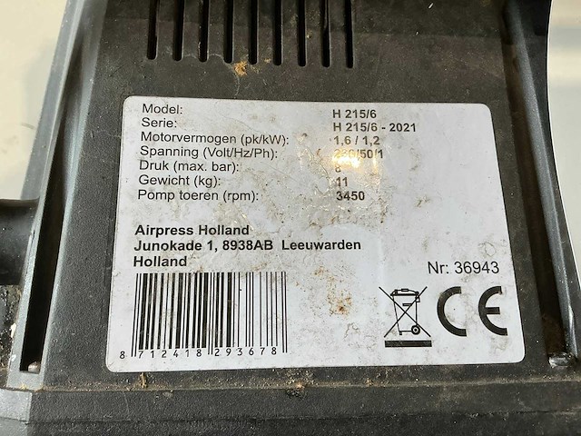 2021 airpress h215/6 luchtcompressor - afbeelding 3 van  3