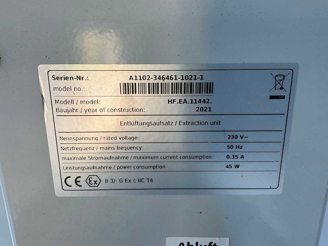 2021 asecos ventilatie opzetunit - afbeelding 3 van  5