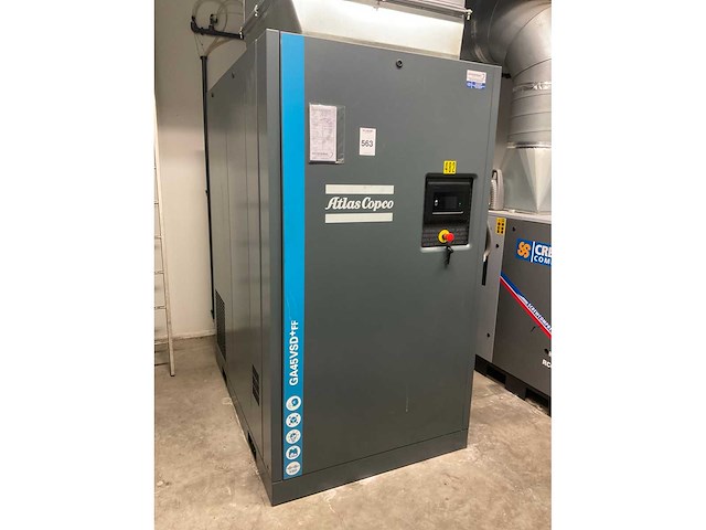 2021 atlas copco ga45vsd+ff schroefcompressor en olieafscheider - afbeelding 5 van  8